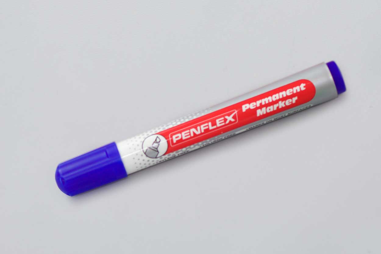Penflex 15mm Barrel Permanent Markers Blue Chisel Tip Eastpoint