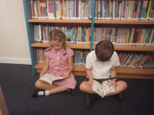 Students reading at Gillingham St Michael's