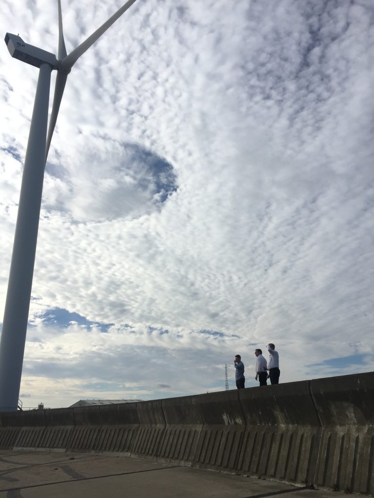 Eastpoint staff enjoying the view from the Eastpoint Stop, Start, Keep