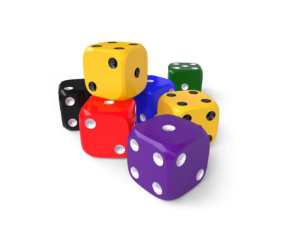 Post of... 30 Large Coloured 1-6 Dice - Eastpoint